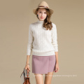 Alibaba China Benutzerdefinierte Damen Winter stricken Kaschmir Wollpullover mit solide Muster